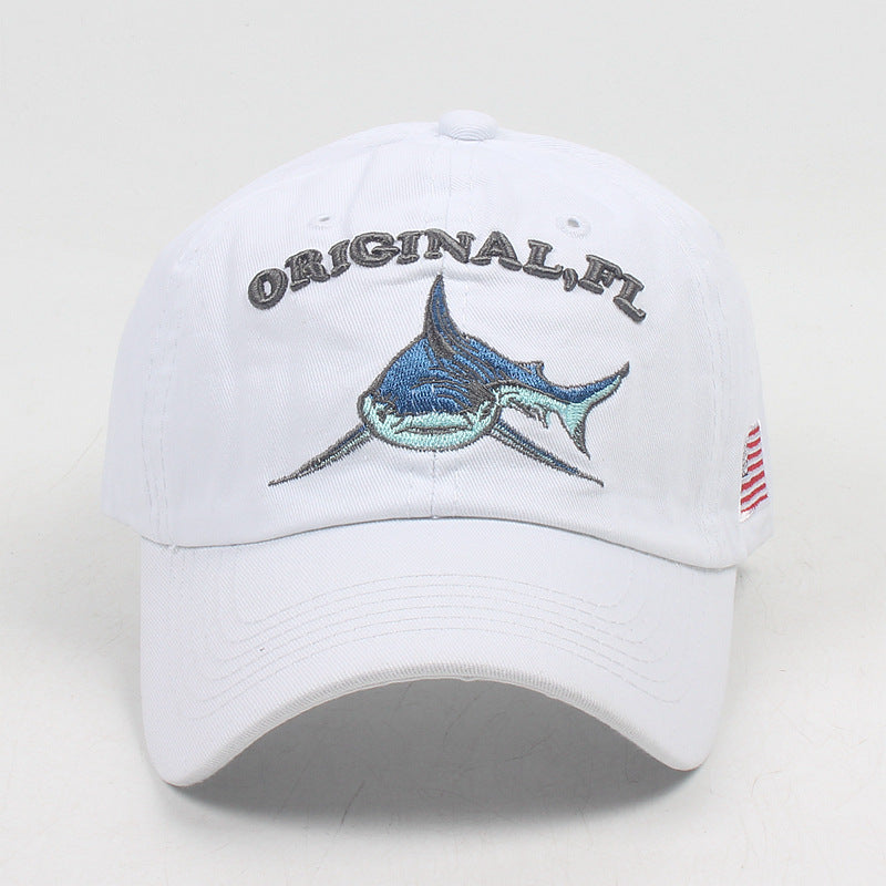 Wholesale Cotton Washed Vintage Sharks Baseball Cap
